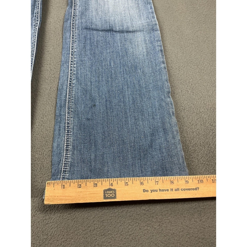 Ariat Jeans Womens 31R Blue Medium Wash Bootcut Relaxed Real Denim Paisley Waist - Picture 4 of 12